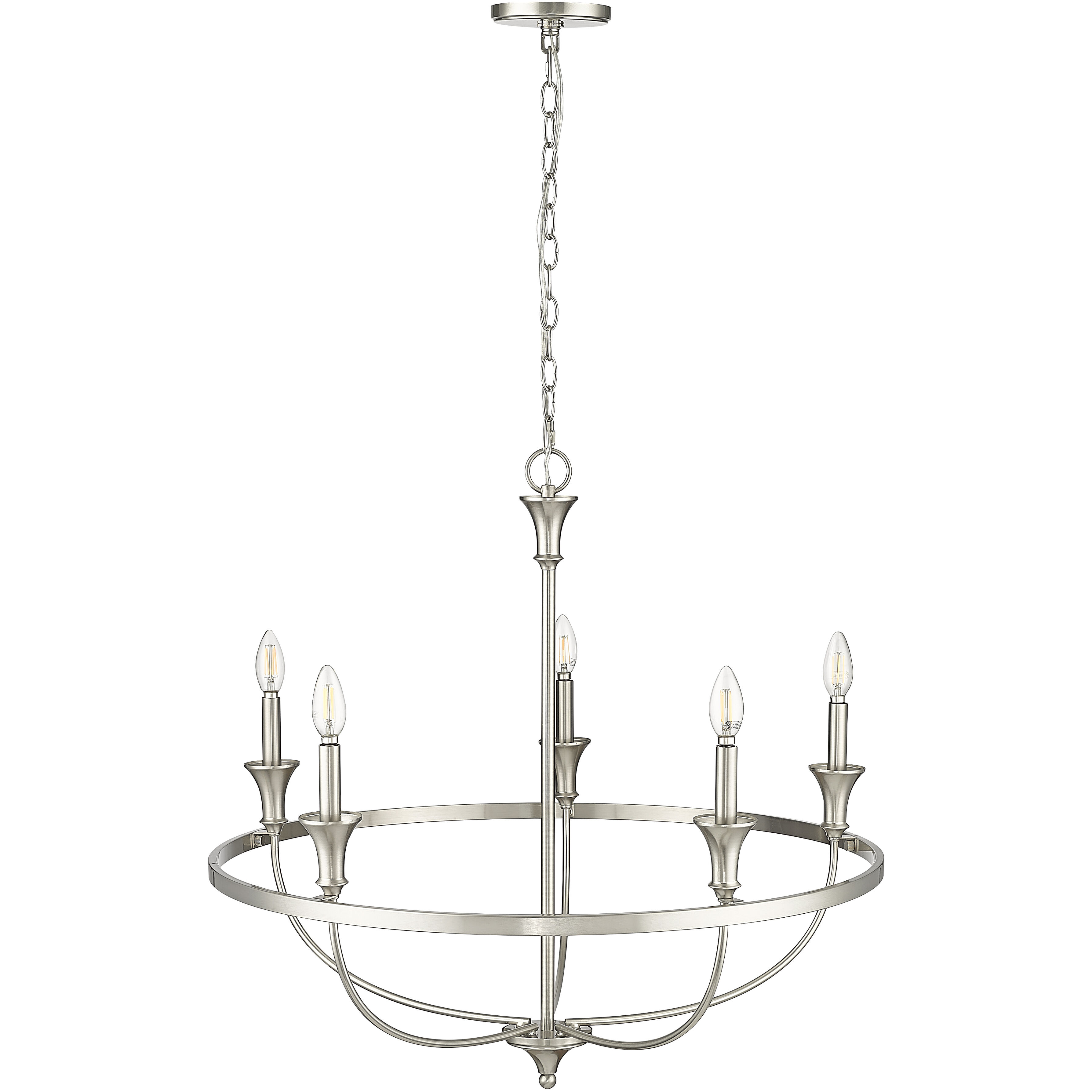 Emery 5 Light 29.1 inch Brushed Nickel Chandelier Ceiling Light